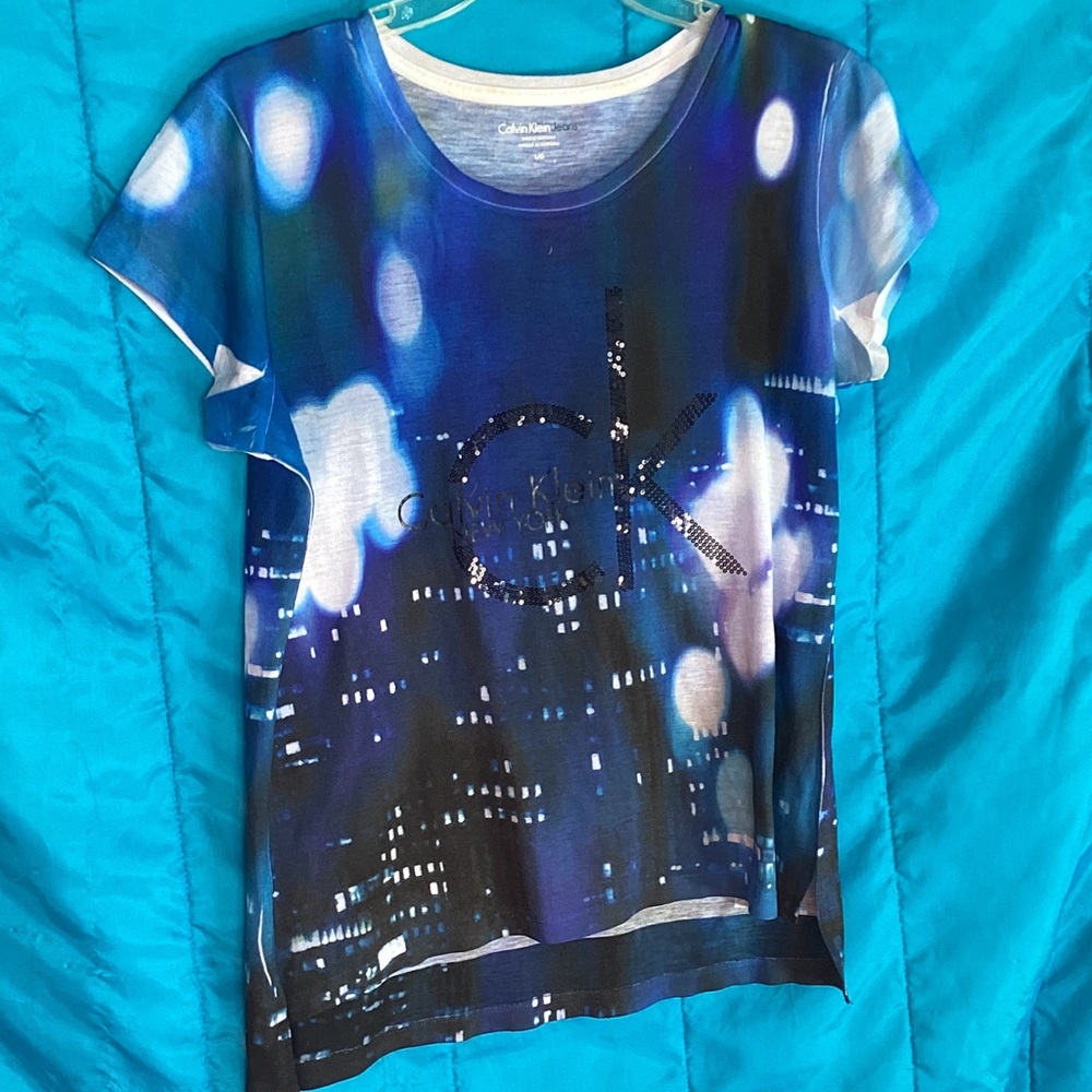 Calvin Klein Urban Blue T-Shirt - Picture 1 of 5